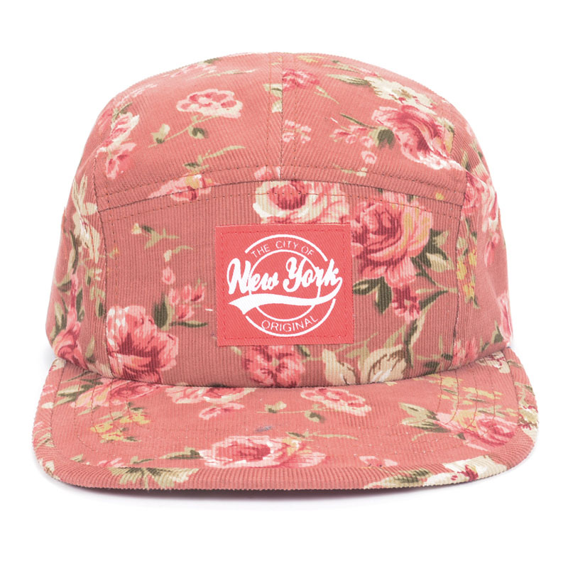 义乌帽厂花朵粉色五片帽